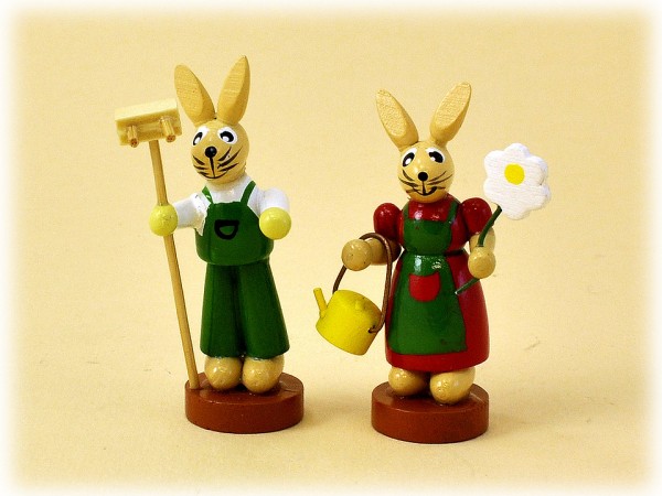 Hasenmann und Hasenfrau klein 2er Set
