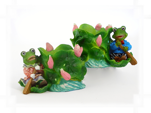 2 Stück Miniatur-Frosch-Figuren Als Pflanzendekoration - Lustige Garten-Figuren Für Blumentöpfe (ca. 12.7 Cm)