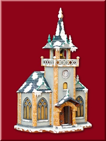 Winterkind Haus Kirche 21x31cm