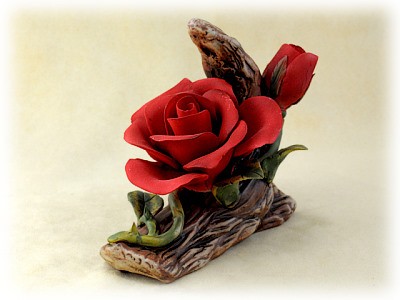 Porzellan Blume rote Rose