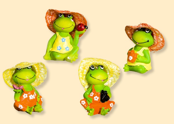 GGSTDDUP 50 Stück Mini-Froschfiguren Aus Harz – Mit 10 Verschiedenen Hüten, Für Deko & Sammler – Süße Partygeschenke